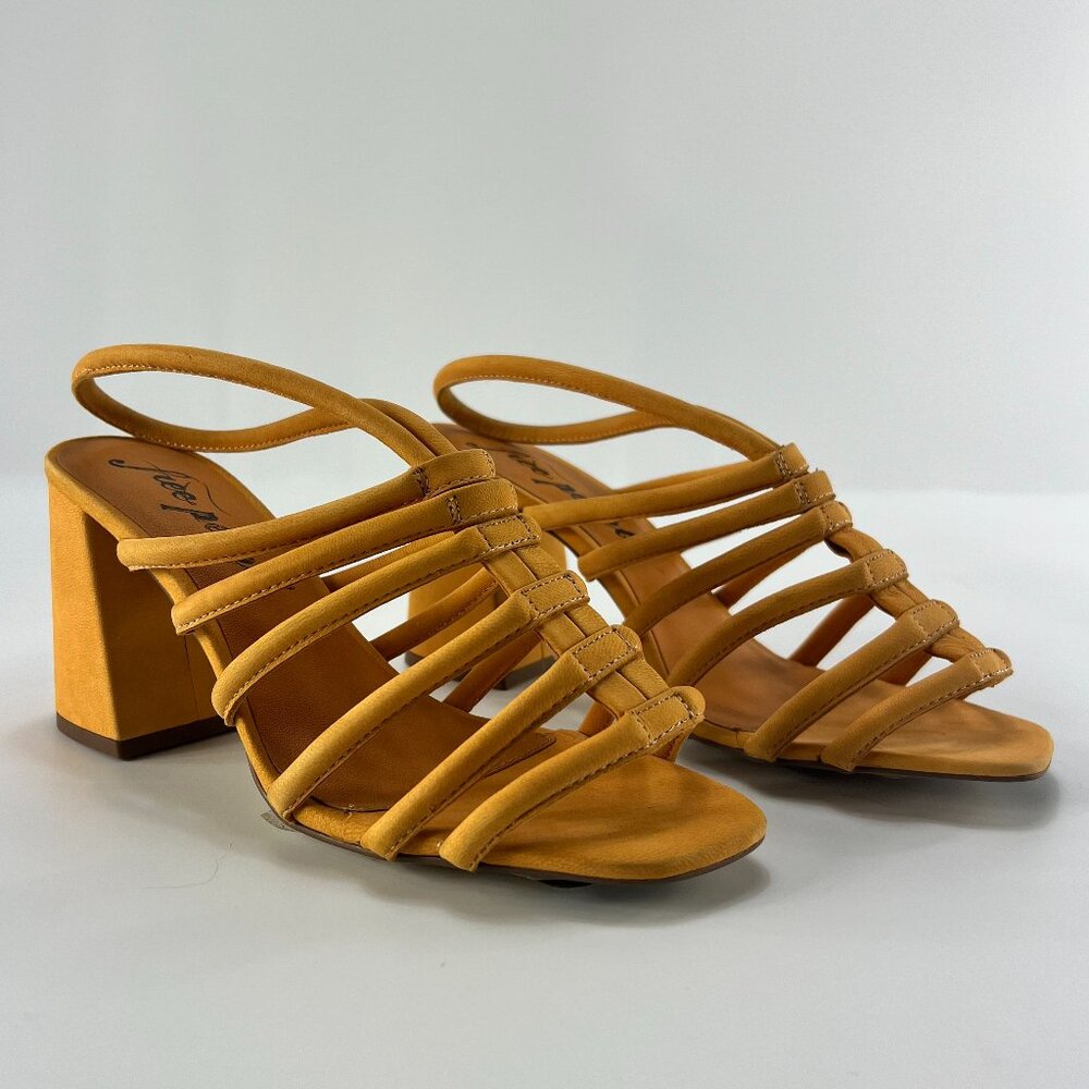 NWOT Free People Colette Cinched Heel Leather Sandal